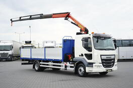 DAF - LF / 260 / ACC / E 6 / kran / kamion s ravnom platformom / DOM-2348