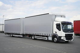 Volvo - FL / 280 / ACC / E 6 / 120 M3 / kamion sa klizna zavesa cerada + prikolica sa kliznom cer...