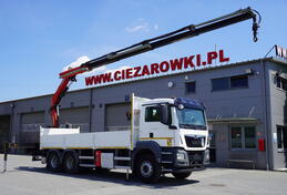 MAN - TGS 26.420 6×4 / Fassi F215A.2.24 / remote control / Rotator / kamion s ravnom platformom /...