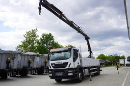 Iveco - Stralis 310 E6 / 120 tho. km! / HIAB 211 EP-5 HIDUO kran / Max. kamion s ravnom platformo...