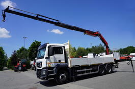 MAN - TGS 26.420 6×4 / Fassi F215A.2.24 / daljinsko upravljanje / rotator / kamion s ravnom platf...