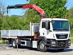 MAN - TGS 18.360 / kran / TOP / kamion s ravnom platformom / LUS-1297