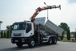 Iveco -  Trakker 410 kiper / 6x4 / Istovar na dve strane / HDS Atlas 125.2 / Hidraulična rampa / ...