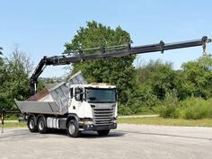 Scania -  G 410 / Kiper 5,20 m / KRAN / FUNK / 6x4 / TOP / Kiper kamion sa dizalicom / LUS-1333