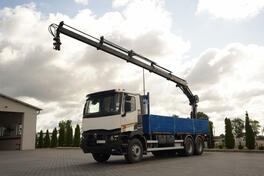 Renault - C 380 / 6x4 / SANDUČAR 6,8 m / + HIAB X-HIPRO 192 ES-4 HDS / KAMION SA RAVNOM PLATFORMO...