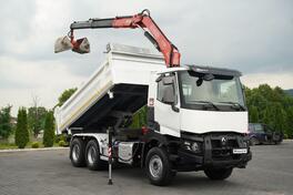 Renault - C 430 / 6x4 / Kiper sa trostranim istovarom / Hidraulična rampa + HDS Fassi F155.A / Ka...