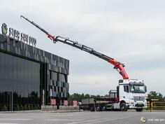 Mercedes Benz - AROCS 3253 8x4 / HMF 5020 / FLY JIB / KRAN / Kamion sa ravnom platformom / STR-0688