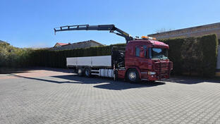 Scania - P410 / Ravna Platforma + Dizalica / Kamion / VLT063