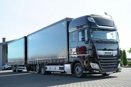 DAF -  XF 480 kamion sa klizna zavesa cerada + prikolica sa kliznom ceradom / IMP-4326