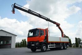 Renault - C 430  / kran / kamion s ravnom platformom / IMP-4393