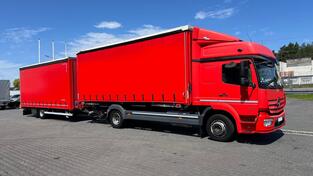Mercedes Benz - Atego 1227 Big Space Euro 6 / Kamion sa ceradom + prikolica sa ceradom / GRI-0626