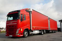 Volvo - FH 460 / TANDEM SKLOP / 120 M3 / PROLAZNI / I-SAVE / I-PARK kamion sa ceradom + prikolica...