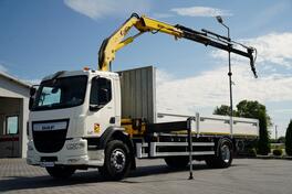 DAF - LF 250 / 4 X 2 / SANDUK - 7,3 M + HDS HYVA HB 150X-E3 / DALJINSKO UPRAVLJANJE / KAMION SA P...