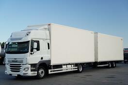 DAF - CF 450 / KOMPOZICIJA TANDEM 120 M3 / PROLAZNA / KONTEJNER / 7,2 M / KAMION SA SANDUKOM + PR...