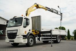 DAF - LF 250 / 4 X 2 / SANDUK - 7,3 M + HDS HYVA HB 150X-E3 / DALJINSKO UPRAVLJANJE / KAMION SA P...