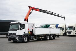 Mercedes Benz - Antos / 2536 KS / ACC / 6x2 / Sandučar / HDS / PALFINGER PK 180 / Kamion sa ravno...