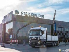 MAN - TGX 35.460 8x4 / PALFINGER PK 34002 SH / kran / kamion sa ravnom platformom / STR-0746