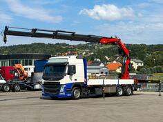 Volvo - FM 420 / kran  / kamion sa ravnom platformom / LUS-1379