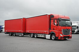 Mercedes Benz - ACTROS 2548 / ACC / EURO 6 /120 M3 / upravljiva osovina / Kamion sa ceradom i pri...