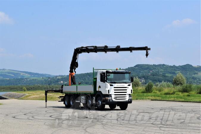 Scania - R 420 8x4 Ravna Platforma + Kran HIAB