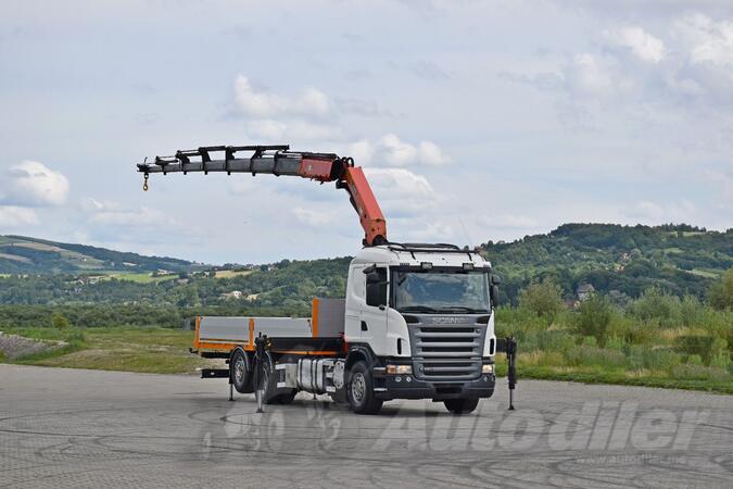 Scania - G 480 Ravna Platforma 6.7m + Kran PALFINGER
