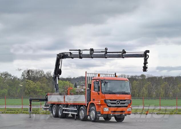 Mercedes Benz - ACTROS 3241 / Ravna platforma + Kran HIAB