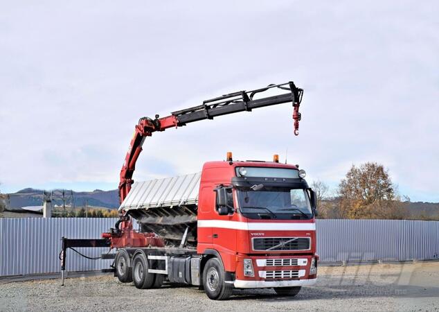 Volvo - FH 480 / Dvostrani kiper + Kran HMF