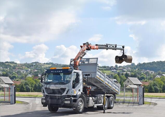 Iveco - TRAKKER 410 6x4 / Kiper + Kran ATLAS