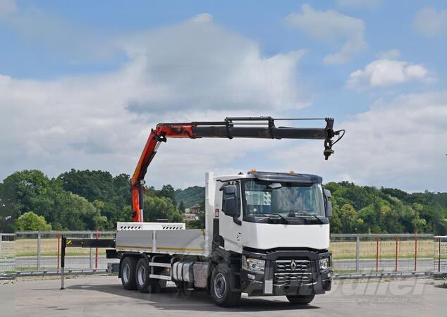 Renault - C 430 6x4 / Ravna platforma + Kran PALFINGER