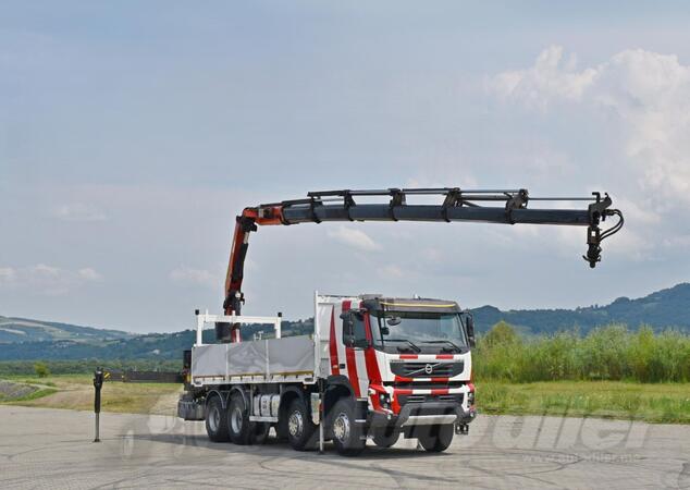 Volvo - FMX 420 8x4 / Ravna platforma + Kran PALFINGER