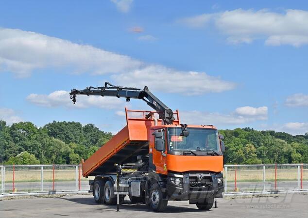 Renault - K 430 6x4 / Kiper + Kran HIAB