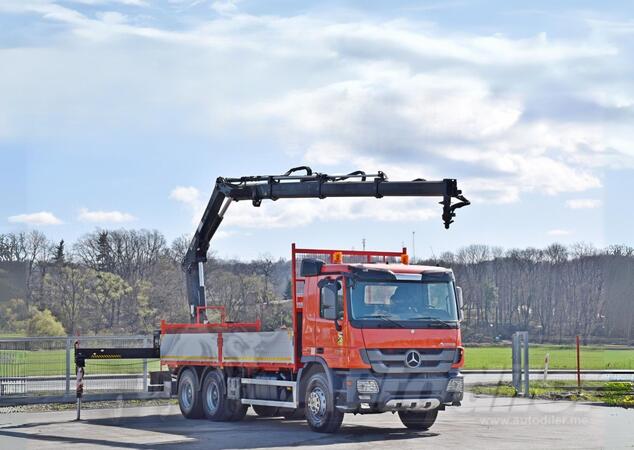 Mercedes Benz - ACTROS 2636 6x4 / Ravna platforma + Kran HIAB