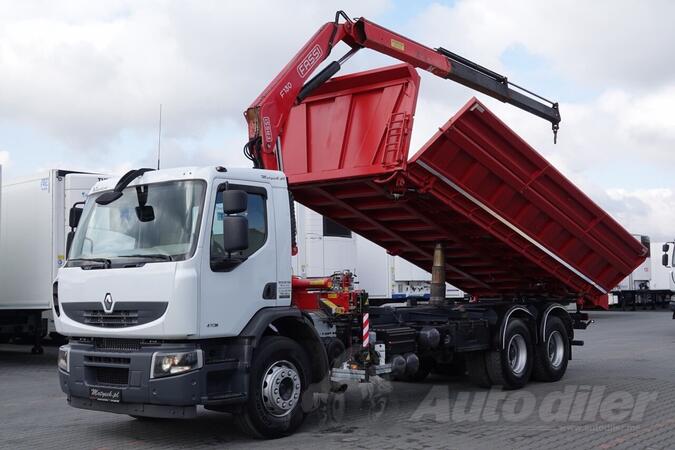 Renault -  LANDER 6x4 / Trostrani Kiper + Kran Fassi