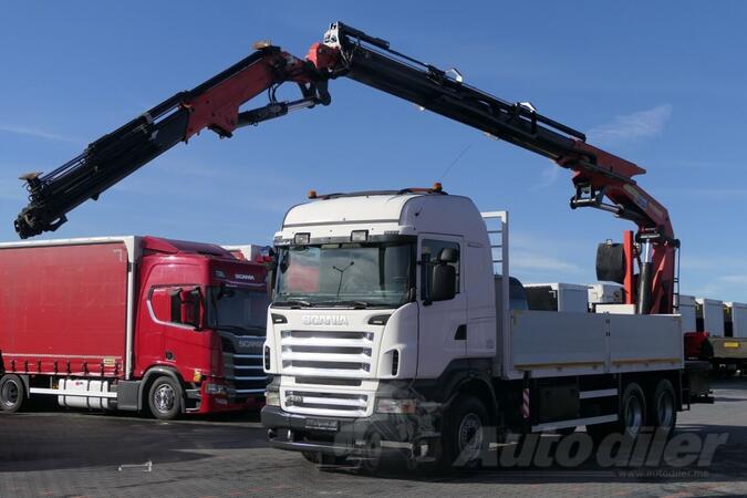 Scania -  R 480 6x4 / Ravna Platforma / Kran PALFINGER + FLY JIB