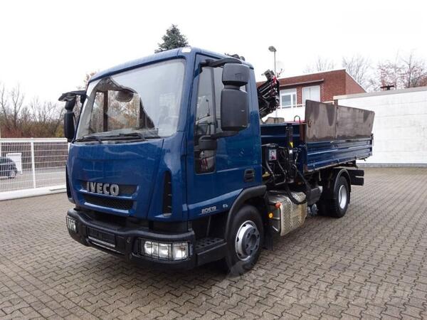 Iveco - 80E19 / Trostrani kiper + Kran HIAB