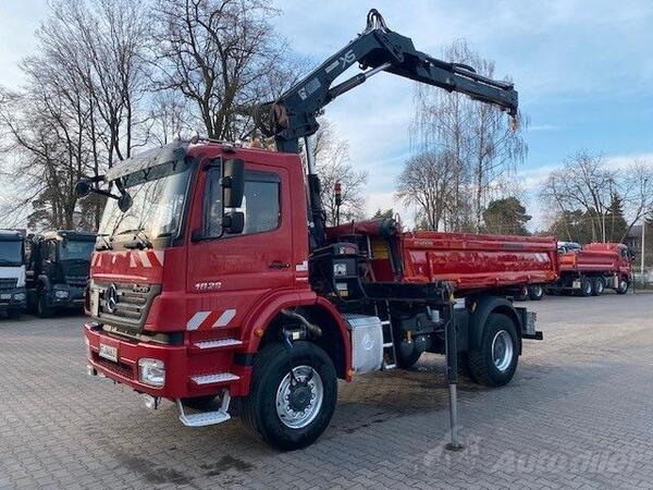 Mercedes Benz - AXOR 1829 4X4 / Trostrani Kiper + Kran HIAB