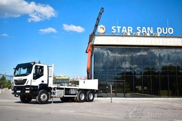 Iveco - TRAKKER 6x4 / PALFINGER Kran / Ravna Platforma