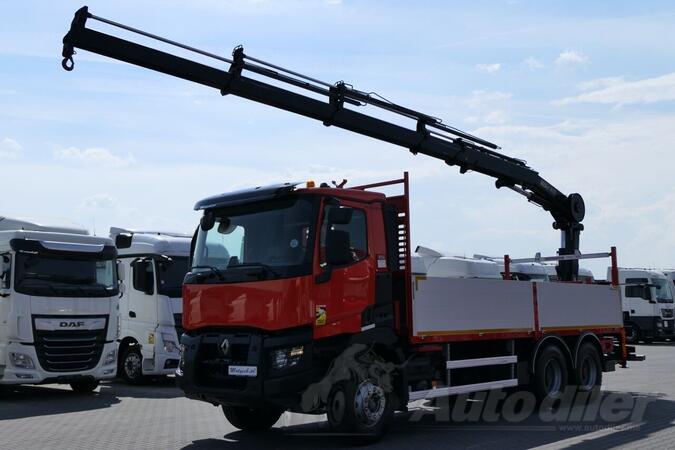 Renault - C 430 / Ravna platforma + Kran HIAB