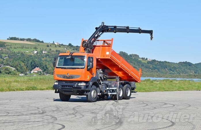 Renault - KERAX 430 6x4 / Kiper + Kran HIAB