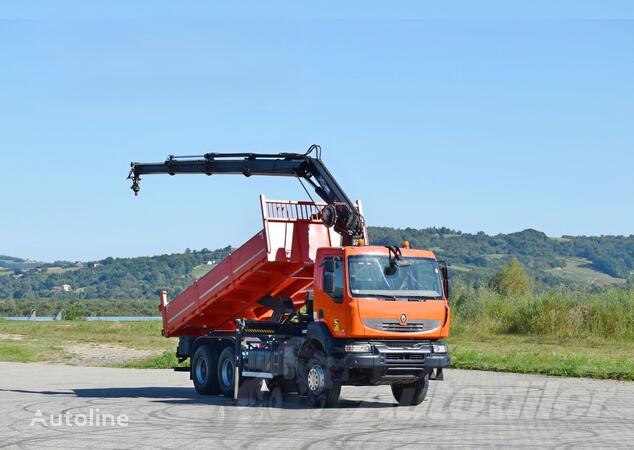 Renault - KERAX 430 6x4 / Kiper + Kran HIAB