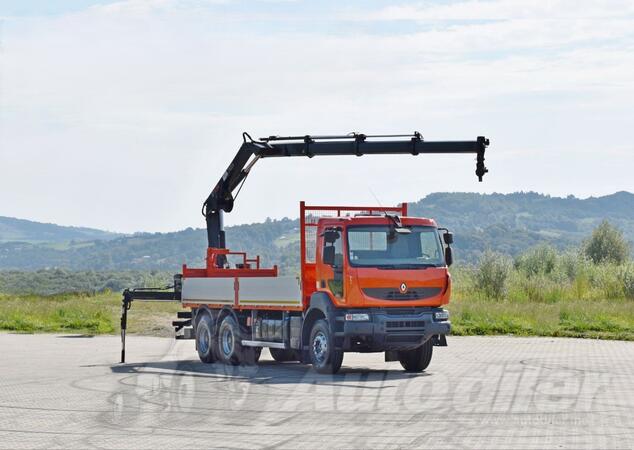 Renault - KERAX 380 / Ravna Platforma + Kran HIAB