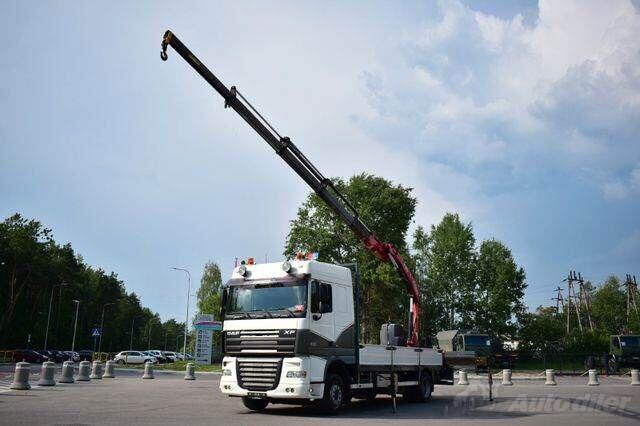 DAF - XF 105.410 / Ravna Platforma + Kran FASSI