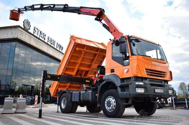 Iveco - TRAKKER 4x4 / Kiper + Kran PALFINGER