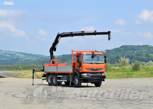 Renault - KERAX 410 / Ravna Platforma + Kran HIAB