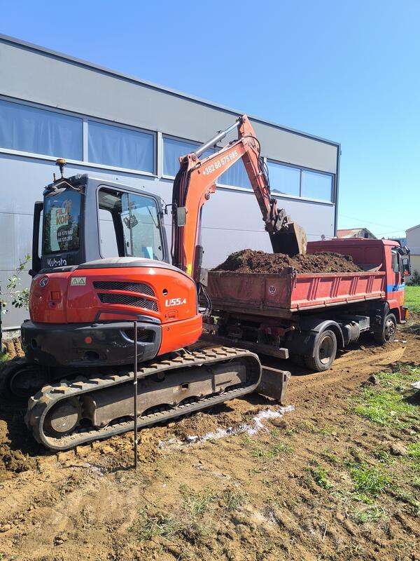 Kopanje temelja i kanala - Usluge radnim mašinama