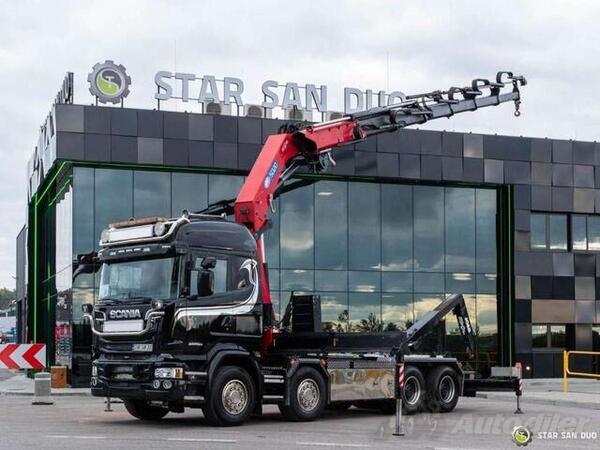 Scania - R580 8x4 HMF 5020-K6, JOAB L20 5200AK Hooklift kamion rol kiper / STR-0411