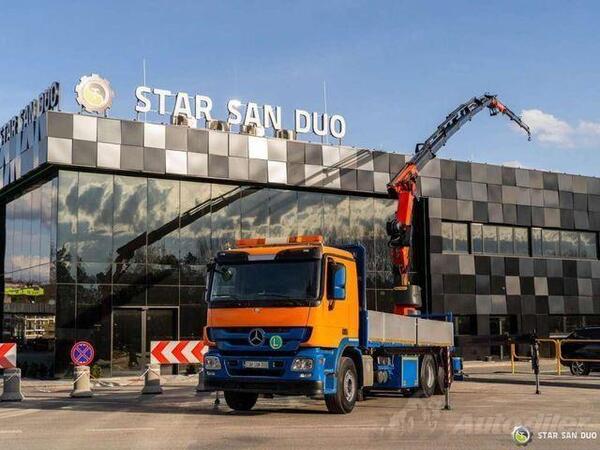 Mercedes Benz - ACTROS 2541 6x2 Palfinger PK 34002 kamion s ravnom platformom + kran / STR-0476