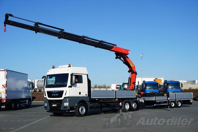 MAN - TGX / 26.420 / 6 x 2 / kamion s ravnom platformom + prikolica sa ravnom platformom / DOM-1644