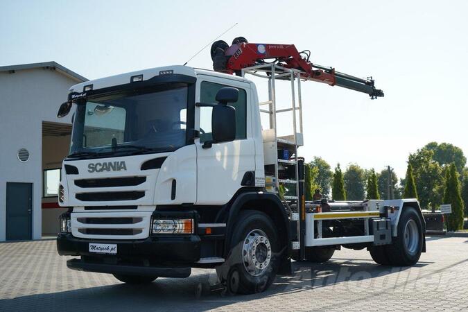 Scania - P 280 vozilo za prijevoz kontejnera+kran IMP-2860