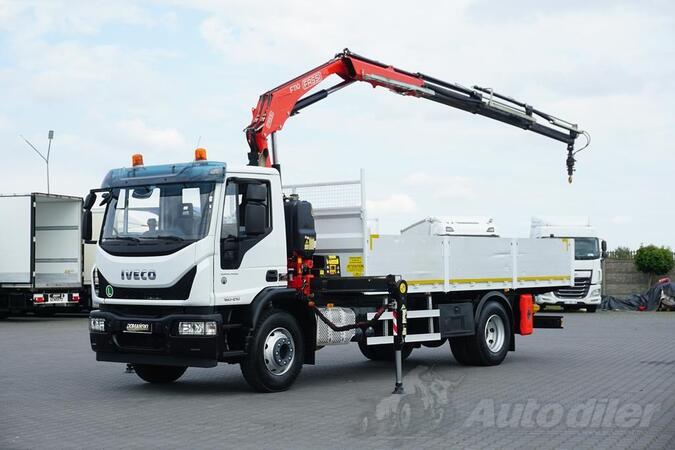 Iveco - EUROCARGO / 160-21 / FASSI F110 / ROTATOR / P kamion s ravnom platformom + rampa / DOM-1658